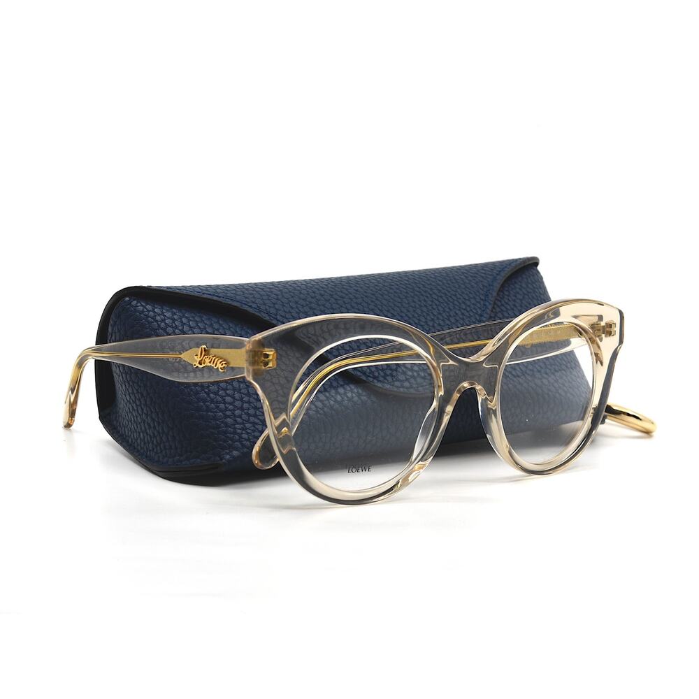 NEW LOEWE LW50074I 057 TRANSPARENT BROWN WOMEN'S EYEGLASSES FRAME - Picture 11 of 13